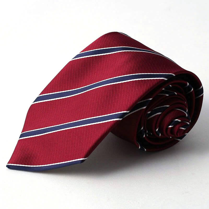 赤　ネクタイ　ストライプ