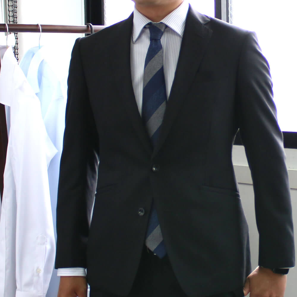 太め体型の方に着こなし