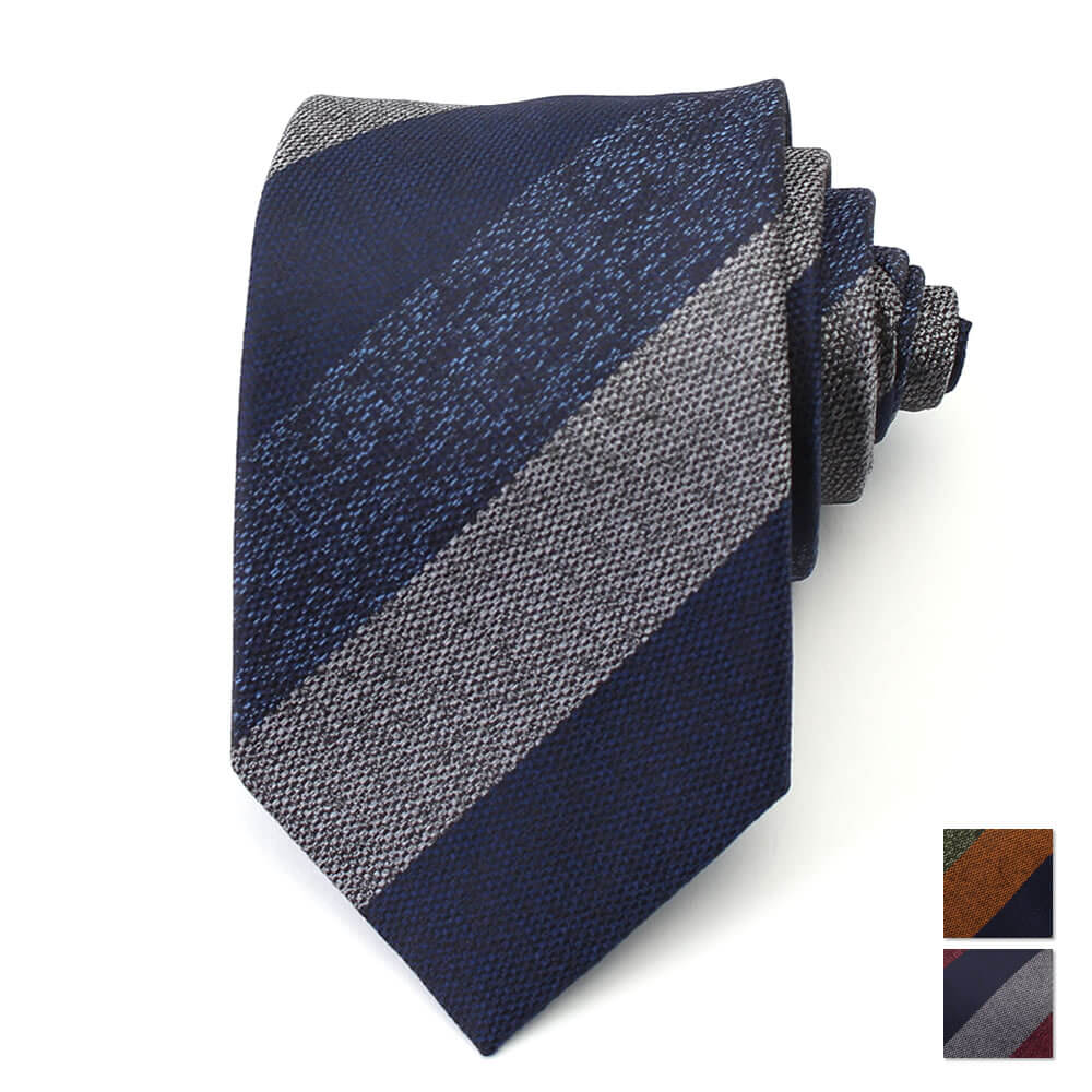 ウール調ネクタイ　ストライプ